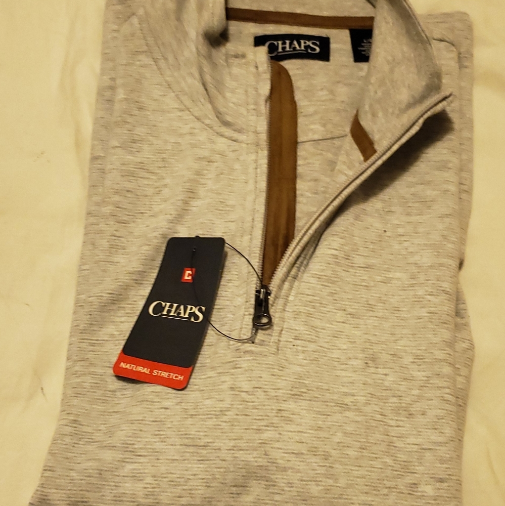 CHAPS Men Sweatshirt Light Grey size L NWT